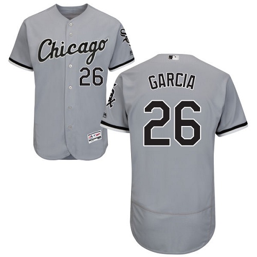 White Sox #26 Avisail Garcia Grey Flexbase Authentic Collection Stitched MLB Jersey